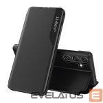 Muud kaubad Hurtel  Eco Leather View Case for Samsung Galaxy S24 FE with Flip and Stand - Black 