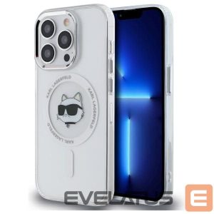 Muud kaubad Karl Lagerfeld  Karl Lagerfeld IML Metal Choupette Head MagSafe iPhone 14 Pro Case - White 