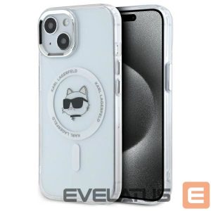 Muud kaubad Karl Lagerfeld  Karl Lagerfeld IML Metal Choupette Head MagSafe iPhone 15 Plus Case - White 