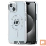 Muud kaubad Karl Lagerfeld  Karl Lagerfeld IML Metal Choupette Head MagSafe iPhone 15 Case - White 