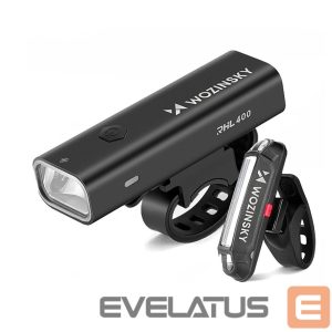 Elektrisõidukite lisavarustus Wozinsky  Wozinsky WSBLB2 Front (400 lm) and Rear USB-C Bike Light Set - Black 
