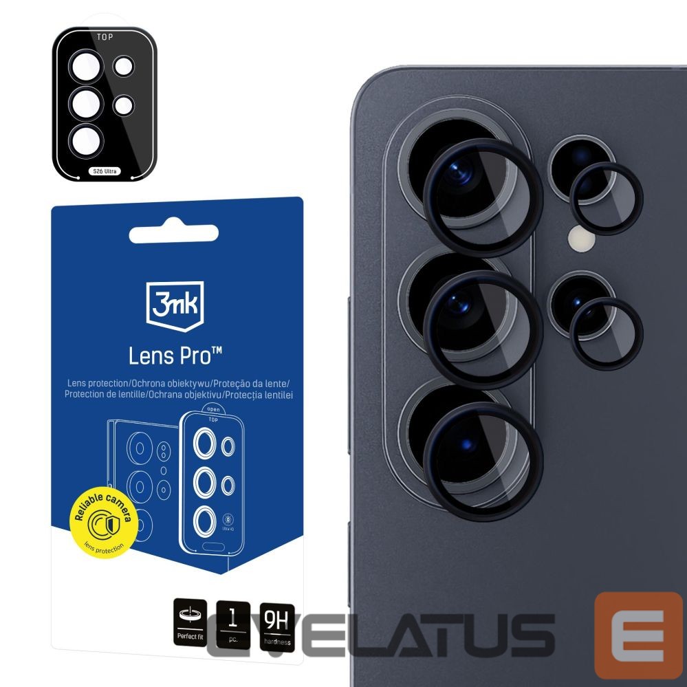 Muud kaubad 3MK 3mk Lens Protection Pro Black Hybrid Glass for the Camera Lens on the Samsung Galaxy S26 Ultra