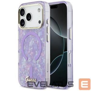 Muud kaubad Guess  Guess IML Shell Script Metal MagSafe Case for iPhone 17 Pro Max - Purple 