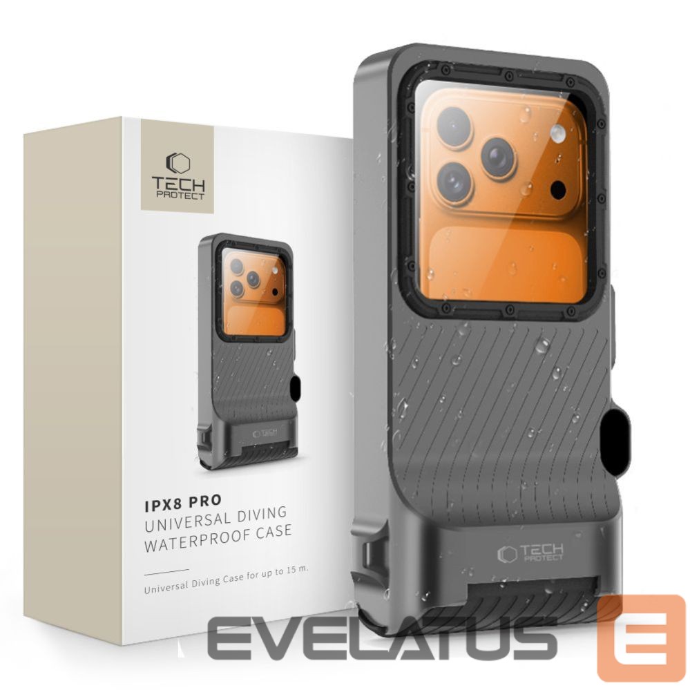 Muud kaubad Tech-Protect Tech-Protect IPX8 Pro Waterproof Phone Case - Gray and Black