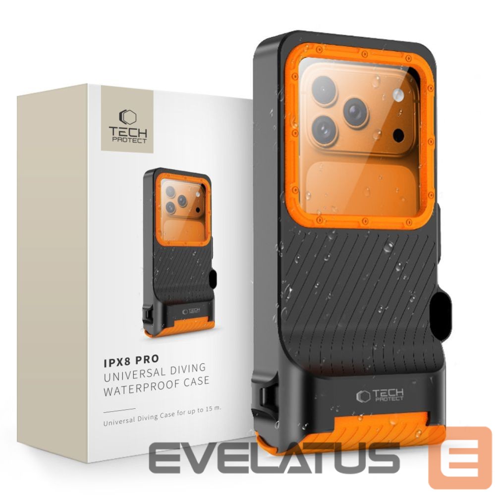 Muud kaubad Tech-Protect Tech-Protect IPX8 Pro Waterproof Phone Case - Orange and Black