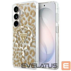 Muud kaubad Guess  Guess IML Leopard Print Triangle MagSafe Case for Samsung Galaxy S26 - Brown 