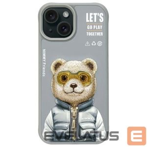 Muud kaubad Nimmy  Nimmy Cool&Cute 2.0 Bear Case for iPhone 15 - Gray 