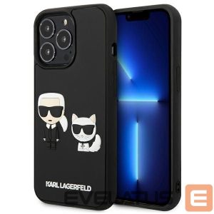 Tagakaaned Karl Lagerfeld  Karl Lagerfeld KLHCP13L3DRKCK iPhone 13 Pro / 13 6.1" black/black hardcase Karl&Choupette Ikonik 3D 