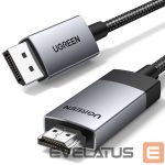 Muu telefoni lisavarustus Ugreen  Ugreen DP119 15774 DisplayPort / HDMI 4K 60Hz cable 2m - gray 