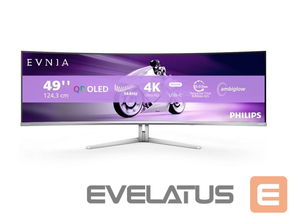 Monitorid Philips 49M2C8900L/00 | 49 " | OLED | 32:9 | 144 Hz | 0.03 ms | 5120 x 1440 pixels | HDMI ports quantity 2 | Warranty 24 month(s)