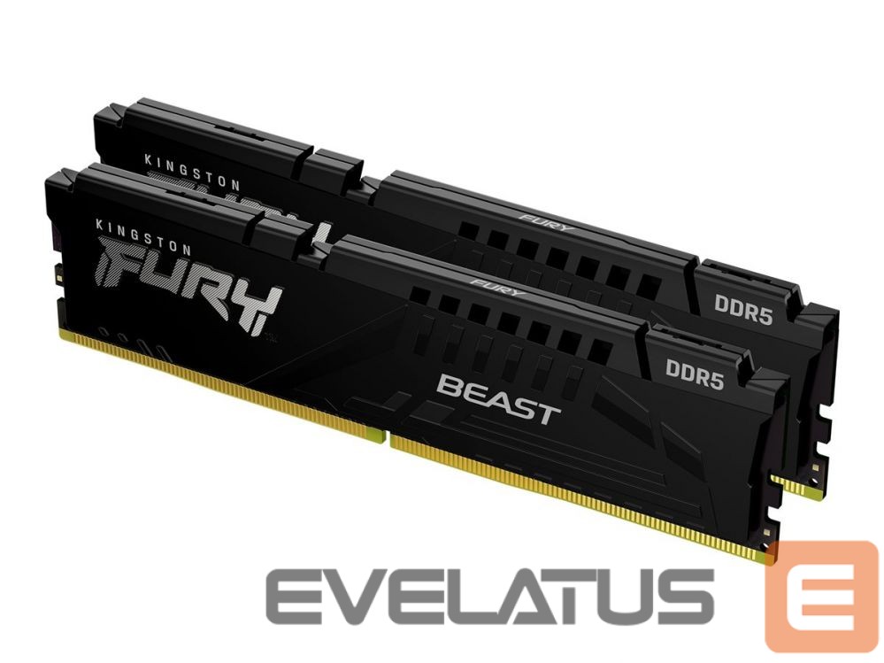 Operatiivmälu DDR4 Kingston KF560C30BBEK2-32 32GB 6000MT/s DDR5 CL30 DIMM (Kit of 2) FURY Beast Black EXPO