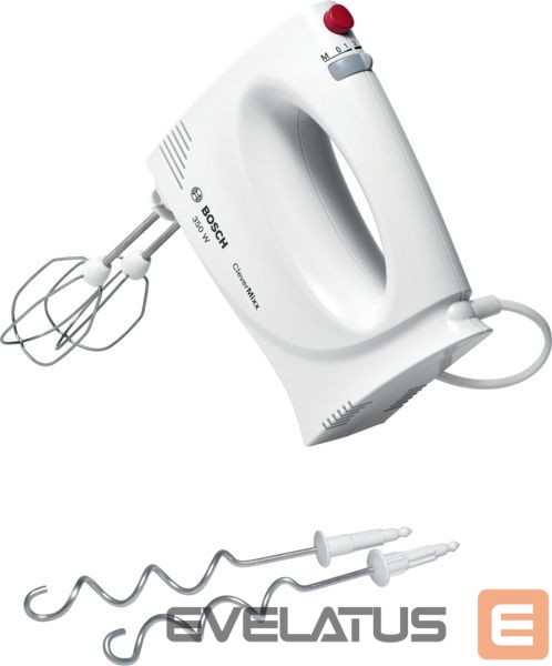 Mikserid ja blenderid Bosch Hand Mixer MFQ3030 Hand Mixer 350 W Number of speeds 4 Stainless steel/Plastic Turbo mode White