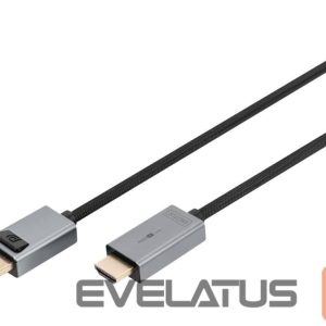 Monitori tarvik Digitus  4K DisplayPort Adapter Cable, DP - HDMI Type A | DB-340202-018-S | 1.8 m 