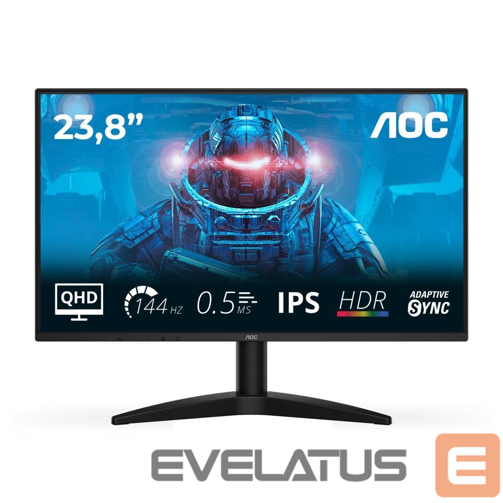 Monitorid AOC | Q24B36X | 24 " | IPS | QHD | 16:9 | 144 Hz | 4 ms | 2560 x 1440 pixels | 300 cd/m² | HDMI ports quantity 1 | Black