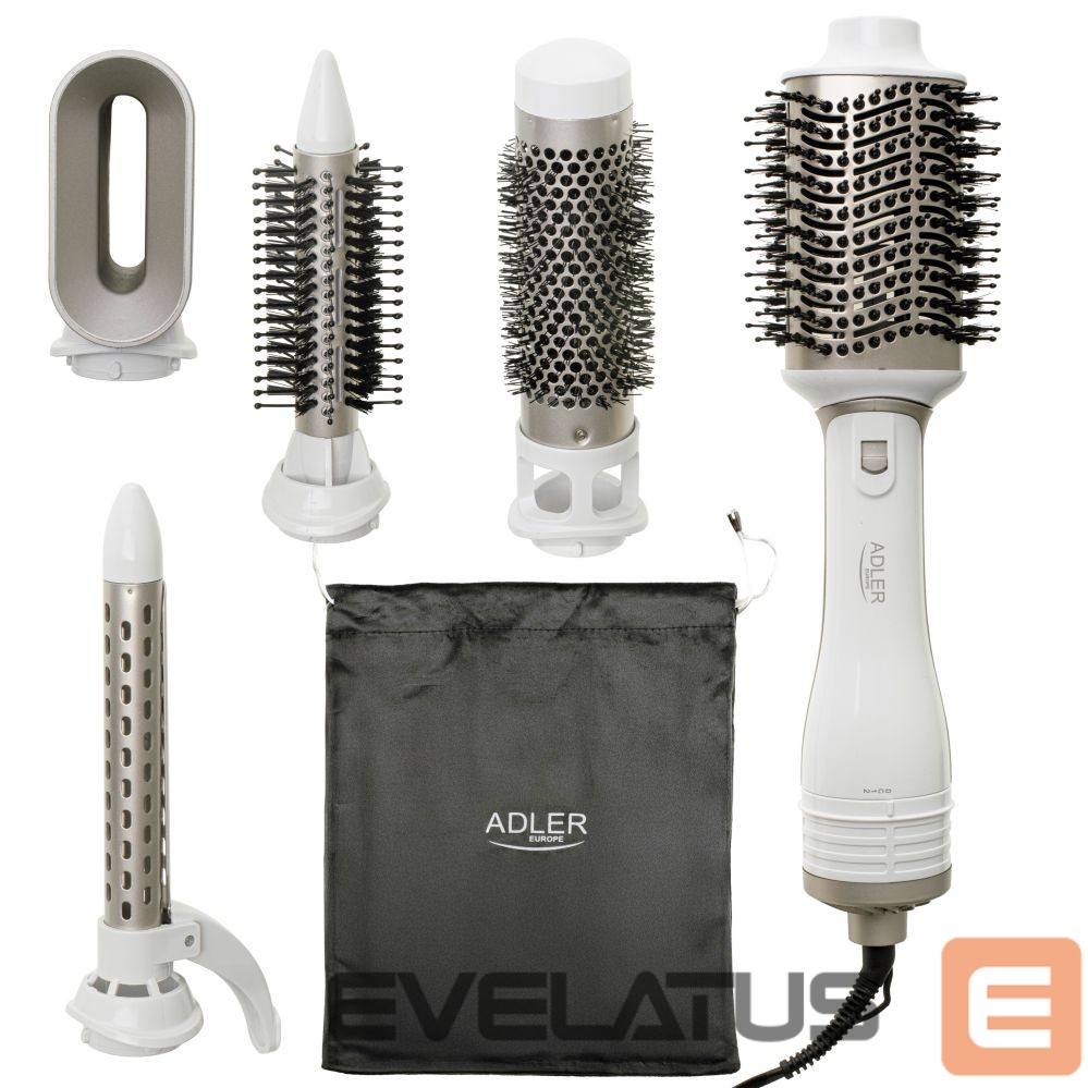 Fööni pintsel Adler 5-in-1 Curling Iron-Dryer | AD 2027 | Number of heating levels 2 | 1200 W | White/Champagne