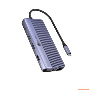 Juhtmevabad kõrvaklapid Raidsonic  Icy Box Travel Dock 12-in-1, 3x Videoausgabe (2x HDMI + 1x VGA) 