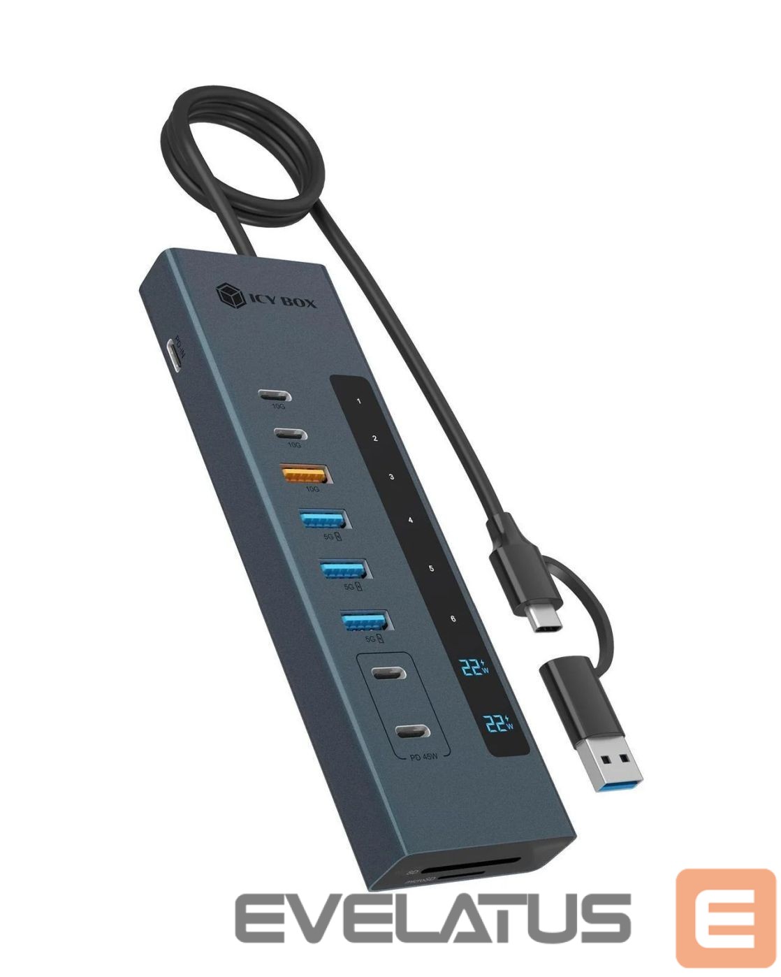 Muu arvutitarvik Raidsonic Icy Box USB Hub 11-in-1 USB-C Hub USB 3.2 Gen 2 PD