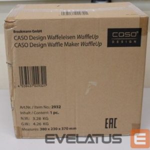 Röster Caso  SALE OUT.  WaffleUp Waffle Maker, 800 W, Stainless Steel, DAMAGED PACKAGING | WaffleUp | Waffle Maker | 800 W | Number of pastry 1 | Waffle | Silver | DAMAGED PACKAGING 