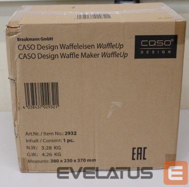 Röster Caso SALE OUT. WaffleUp Waffle Maker, 800 W, Stainless Steel, DAMAGED PACKAGING | WaffleUp | Waffle Maker | 800 W | Number of pastry 1 | Waffle | Silver | DAMAGED PACKAGING