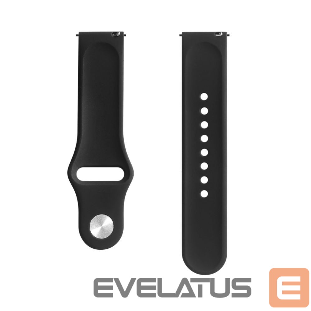 Rihm Evelatus 20mm Silicone Loop Watch Straps (130mm M/L) Black