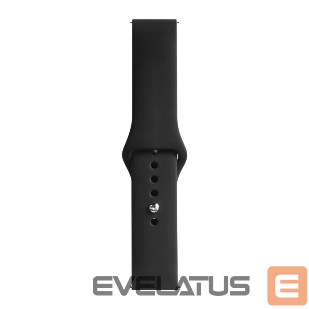 Rihm Evelatus 20mm Silicone Loop Watch Straps (130mm M/L) Black