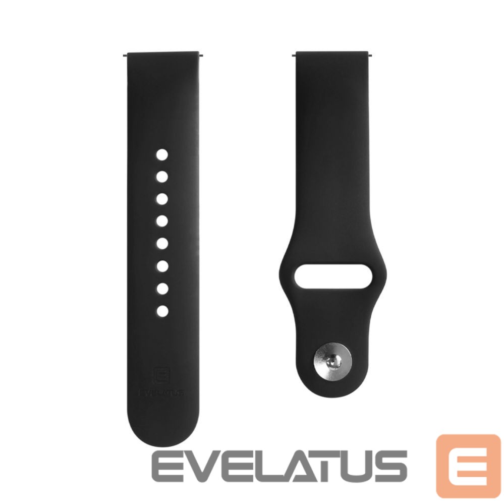 Rihm Evelatus 20mm Silicone Loop Watch Straps (130mm M/L) Black