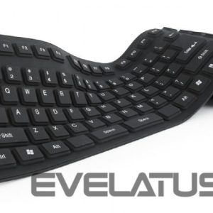 Arvuti klaviatuur Gembird  KEYBOARD FLEXIBLE USB ENG/BLACK KB-109F-B 