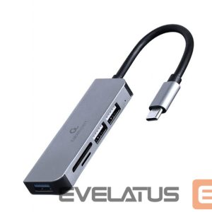 Üleminek Gembird  I/O HUB USB-C 3PORT+CR/UHB-CM-CRU3P1U2P2-01 