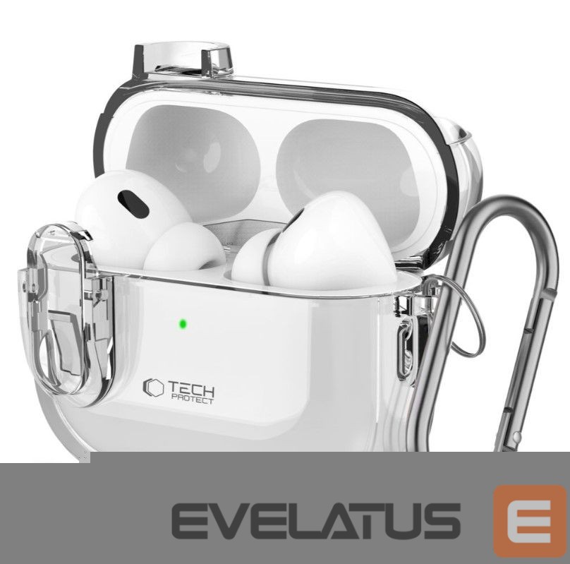 Korpus kõrvaklappidele Tech-Protect Apple SLIM HOOK APPLE AIRPODS PRO 1 / 2 Transparent