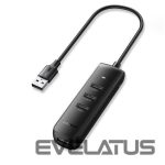 Üleminek Ugreen  4-in-1 USB HUB - 4x USB Type A 3.0 PD DC 12V 0.25m black (CM416 10915) Black