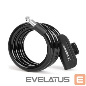 Jalgratta tarvik Wozinsky  WPB-01R Portable Bike Lock with Anti-Theft Cable and 2 Keys for Electric Bikes and Motorcycles Black
