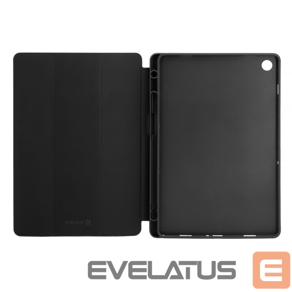 Kaaned Evelatus Galaxy Tab A9 Plus Tablet case with imitate microfiber inside Black