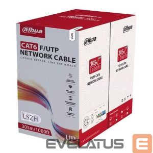 Võrgulülitid DAHUA  CABLE CAT6 UTP 305M WHITE/PFM923I-6FN-CD-WHITE 