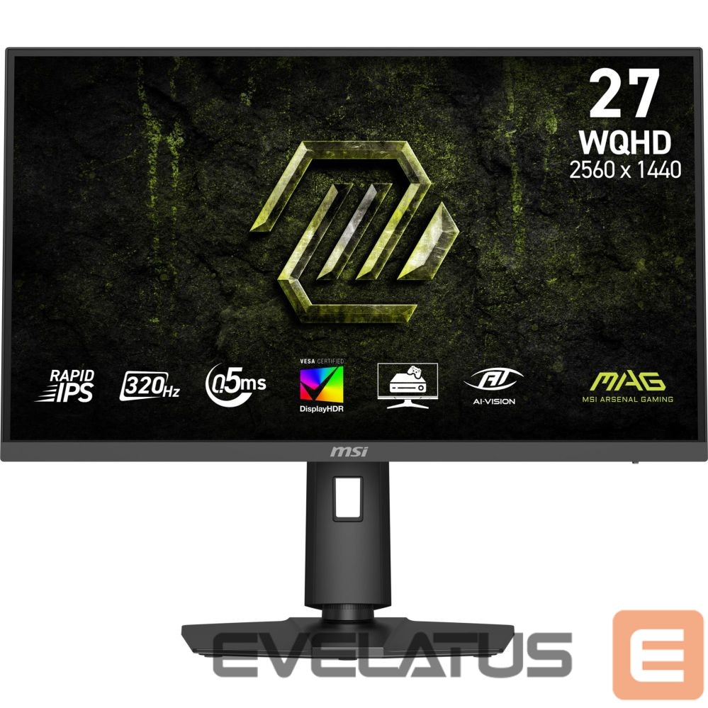 Monitorid MSI LCD Monitor||27 "|2560 x 1440 pixels|Wide Quad HD|Native aspect ratio 16:9|LCD|Flat|MAG274QPFX32