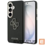 Tagakaaned Guess  Guess Grained Big 4G Metal Logo Case for Samsung Galaxy S26+ - Brown 