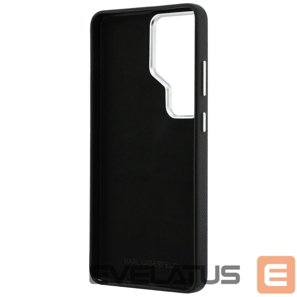 Muud kaubad Karl Lagerfeld Karl Lagerfeld Grained Signature Metal Resin Logo Case for Samsung Galaxy S26 Ultra - Black