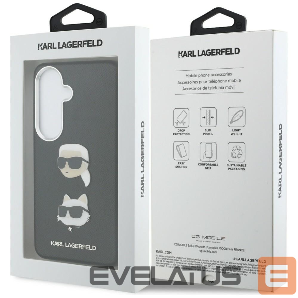 Muud kaubad Karl Lagerfeld Karl Lagerfeld Saffiano Double Heads Metal Case for Samsung Galaxy S26+ - Black