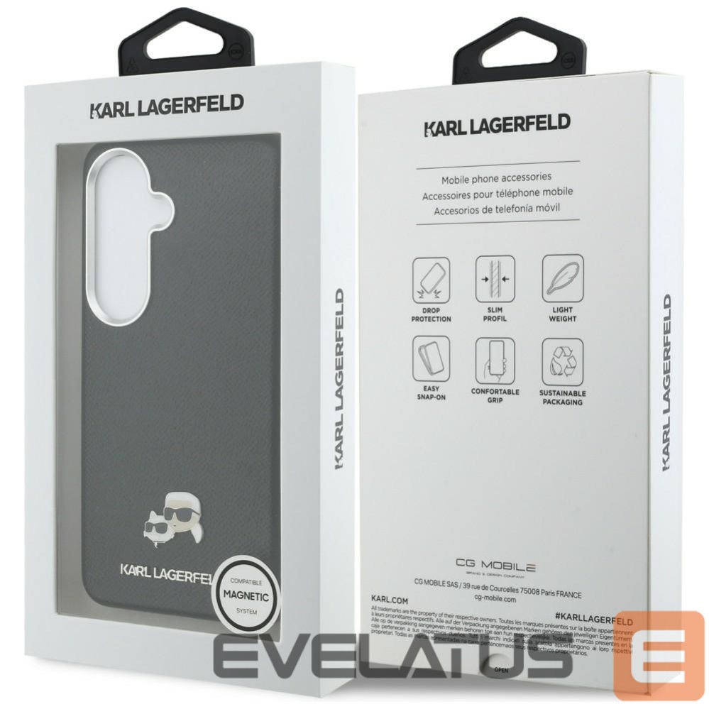 Muud kaubad Karl Lagerfeld Karl Lagerfeld Saffiano Double Heads Metal Case for Samsung Galaxy S26+ - Black