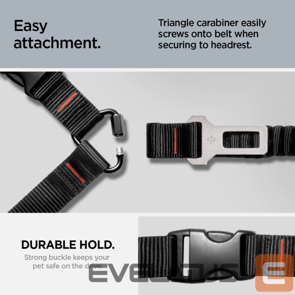 Muud kaubad Spigen Spigen PS100 Universal Pet Seat Belt - Black