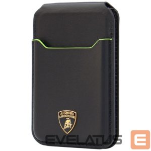 Muud kaubad Audi  Lamborghini D1 Genuine Leather MagSafe Phone Wallet - Black and Green 