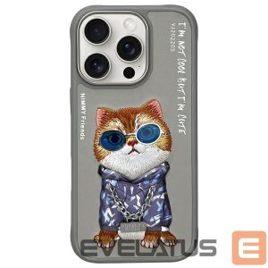 Muud kaubad Nimmy  Nimmy Glasses Cool Cat Case for iPhone 16 Pro Max - Gray 