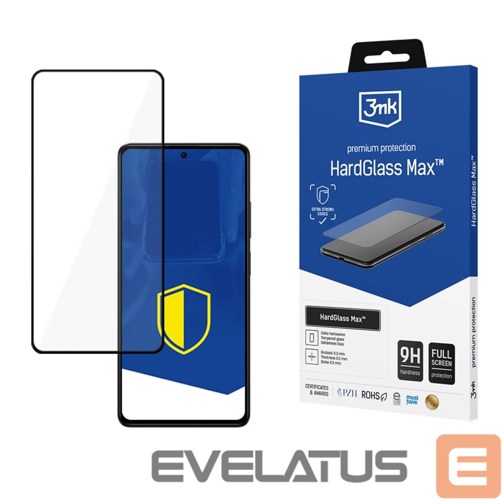 Muud kaubad 3MK 3mk HardGlass Max Black Full Coverage Reinforced Tempered Glass for Google Pixel 8 5G