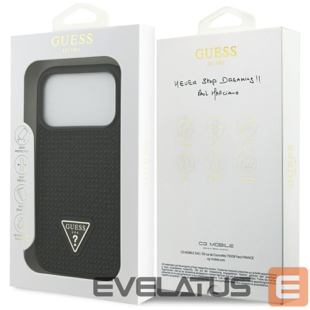 Muud kaubad Guess Guess Rhinestone Triangle Logo Case for iPhone 17 Pro - Black