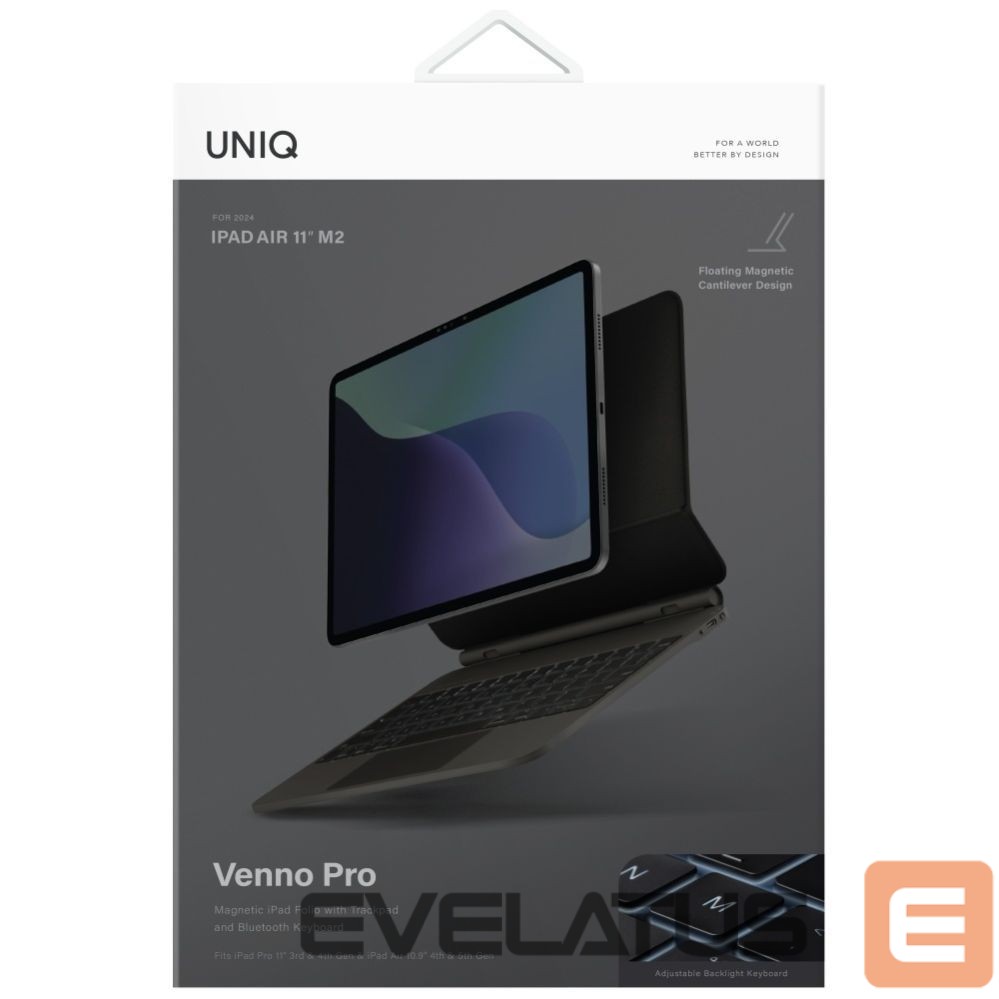 Muud kaubad UNIQ Uniq Venno Pro Magnetic Smart Case with Keyboard for iPad Air 10.9" (2020/2022) / Pro 11" (2021/2022) / Air 11" (2024/2025/2026) - Black