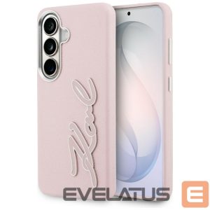 Muud kaubad Karl Lagerfeld  Karl Lagerfeld Grained Signature Metal Resin Logo Case for Samsung Galaxy S26 - Pink 