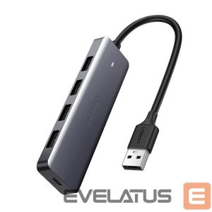 Kaabel Ugreen  Ugreen USB HUB - 4x USB 3.2 Gen 1 with micro USB power port gray (CM219 50985) 