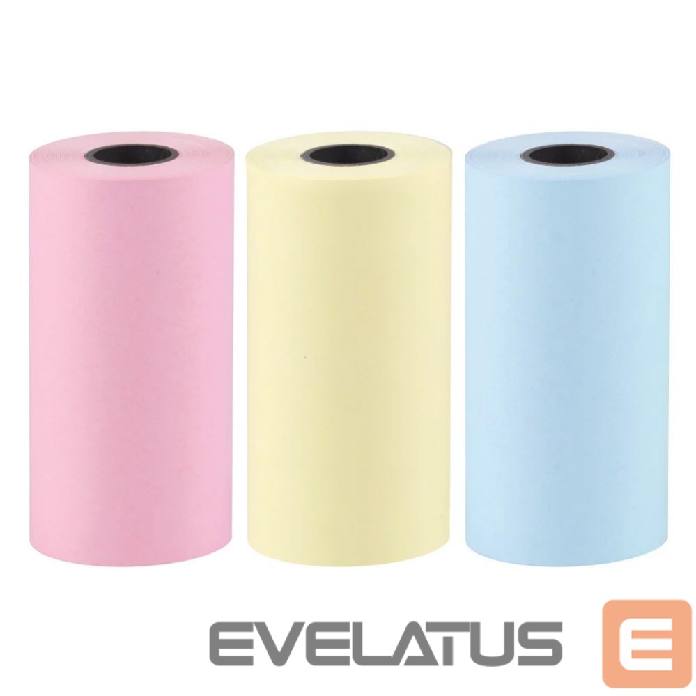 Tarvikud ja tarvikud Hurtel Set of colorful paper rolls for the HURC9 cat mini thermal printer - 3 pcs.