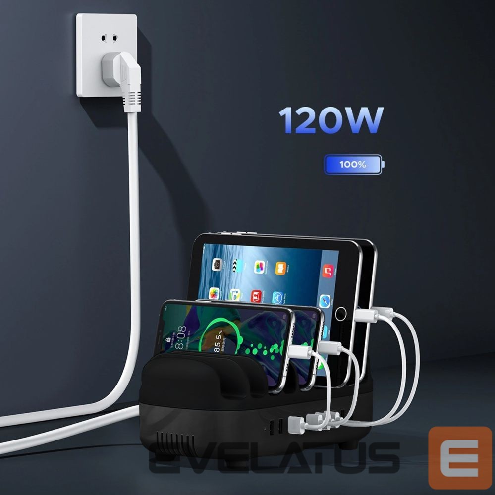 Adaptrid Orico Orico DUK-10P-V1 Smart Charging Station 10 x USB-A - Black