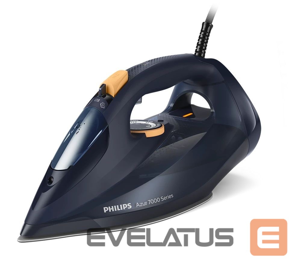 Triikrauad Philips DST7060/20 7000 Series | Steam Iron | 3000 W | Water tank capacity 300 ml | Continuous steam 55 g/min | Steam boost performance 250 g/min | Blue/Yellow