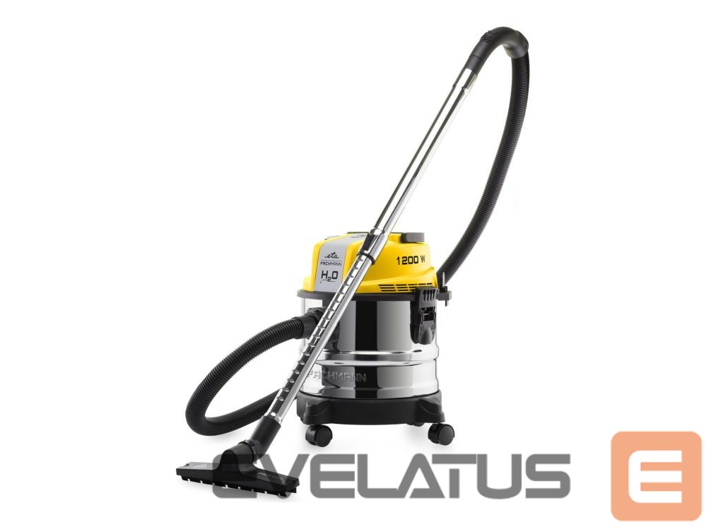 Tolmuimeja ETA Vacuum Cleaner | Fachmann 4211 90000 | Bag/Bagless | Power 1200 W | Wet suction | Black/Yellow | Dust capacity 15 L